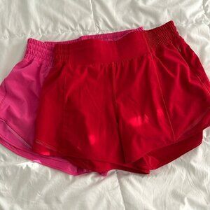 TWO pairs of High Rise Hotty Hot 4” Shorts